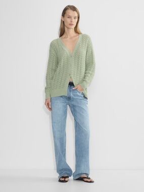 Wilfred green knit cardigan